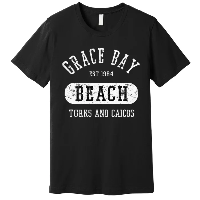 Retro College Style Grace Bay Turks & Caicos Distressed Premium T-Shirt