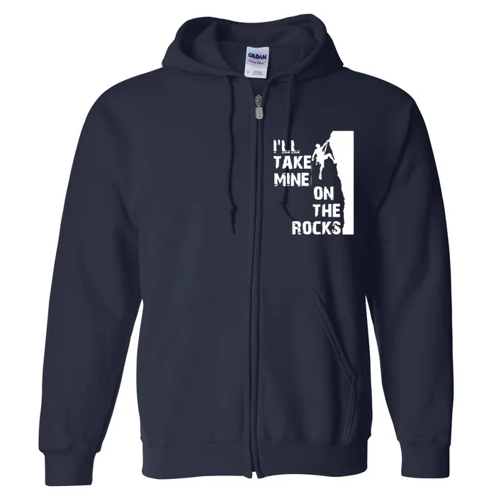 Rock Climbing Simple Classic Full Zip Hoodie