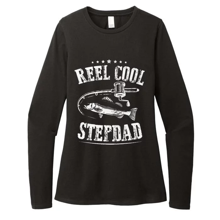 Reel Cool Stepdad Fishing Gift For Father Day Womens CVC Long Sleeve Shirt