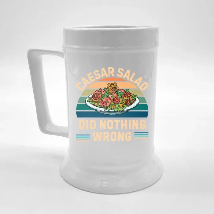 Retro Caesar Salad Did Nothing Wrong Vintage Caesar Salad Gift Front & Back Beer Stein