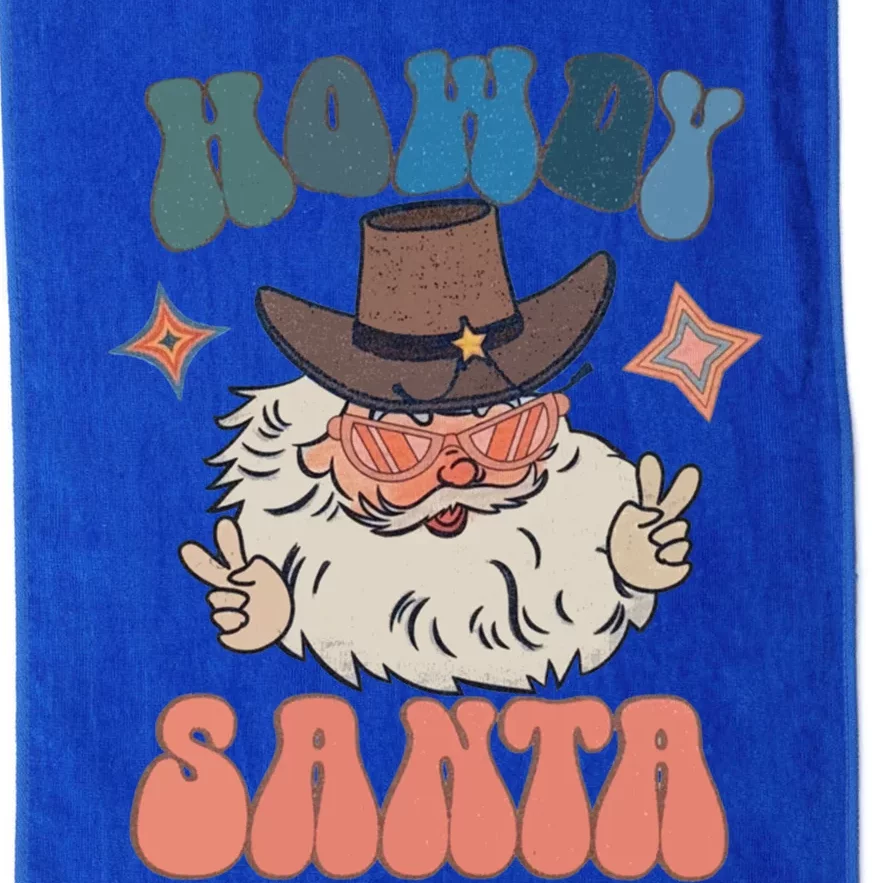 Retro Christmas Santa Holiday Howdy Santa Xmas Gift Platinum Collection Golf Towel