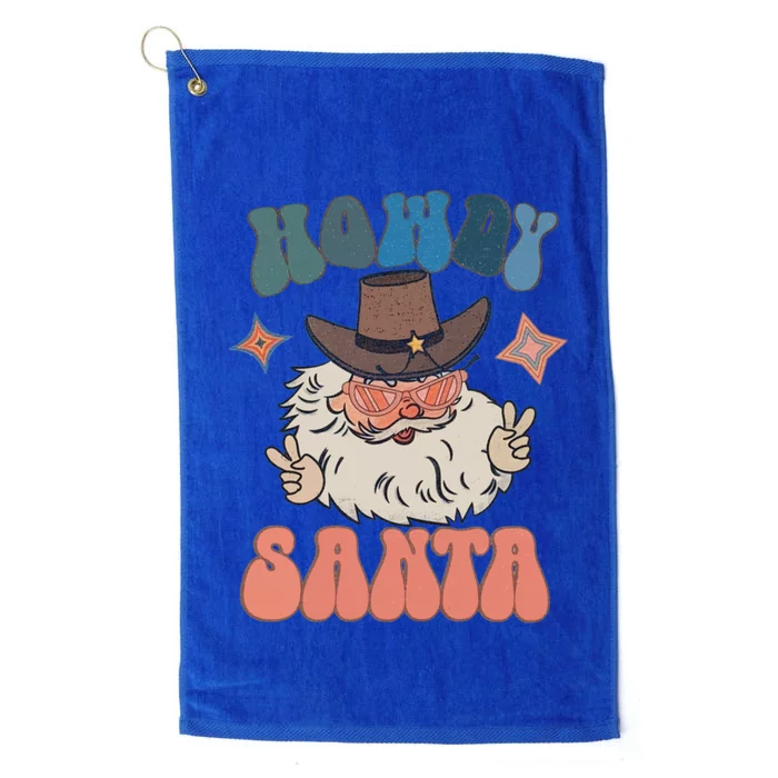 Retro Christmas Santa Holiday Howdy Santa Xmas Gift Platinum Collection Golf Towel