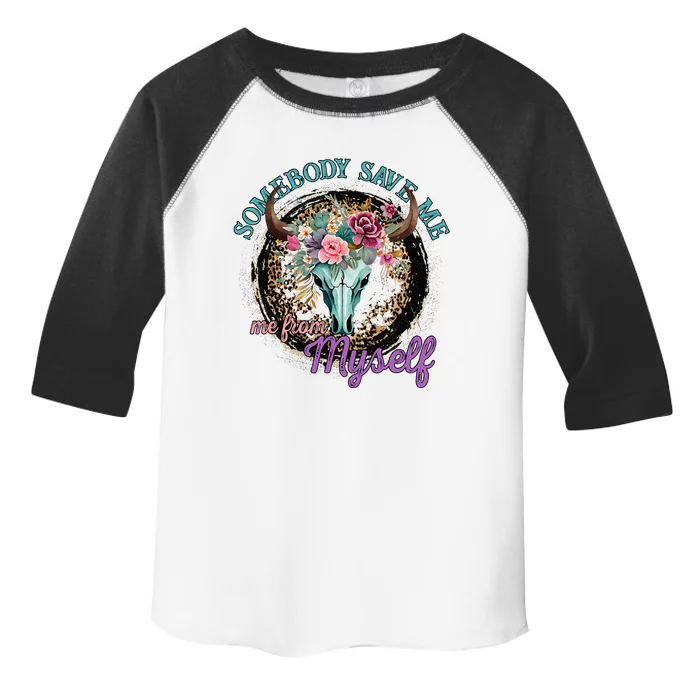 Retro Cowgirl Somebody Save Me Country Music Toddler Fine Jersey T-Shirt