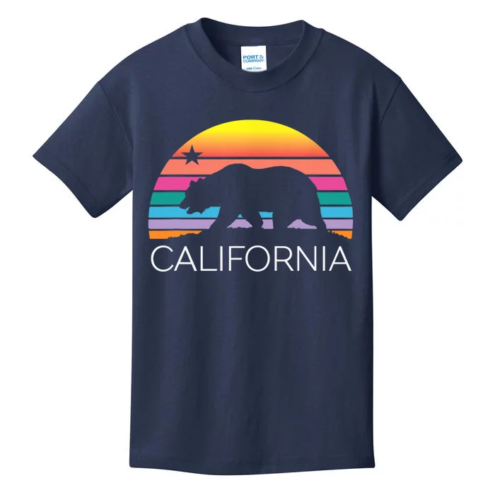 Retro California Surf Vintage Beach Cali 80s Venice Palm Sun Kids T-Shirt