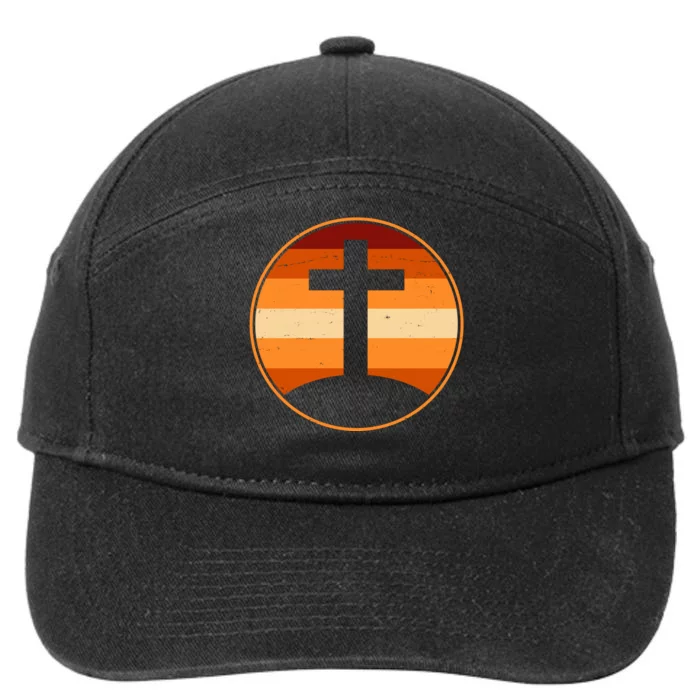 Retro Cross Sunset 7-Panel Snapback Hat