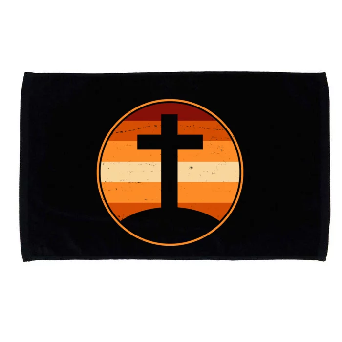 Retro Cross Sunset Microfiber Hand Towel