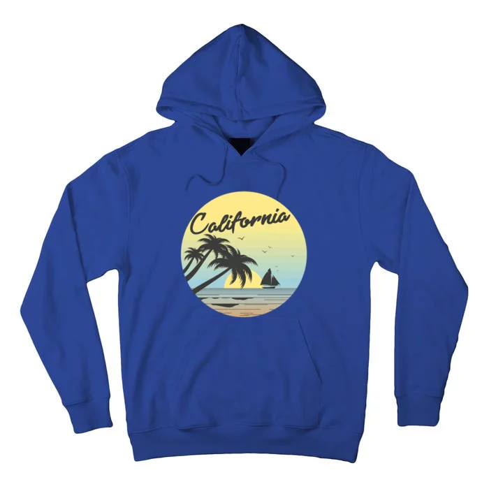 Retro California Surf Vintage Beach Cali 70s Venice Palm Sun Cute Gift Tall Hoodie