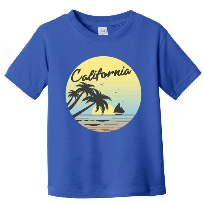 Retro California Surf Vintage Beach Cali 70s Venice Palm Sun Cute Gift Toddler T-Shirt