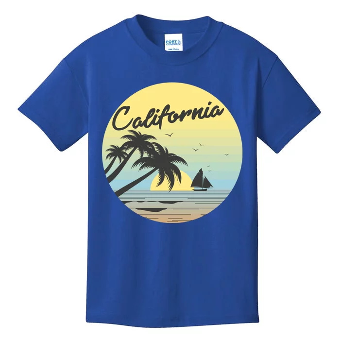 Retro California Surf Vintage Beach Cali 70s Venice Palm Sun Cute Gift Kids T-Shirt