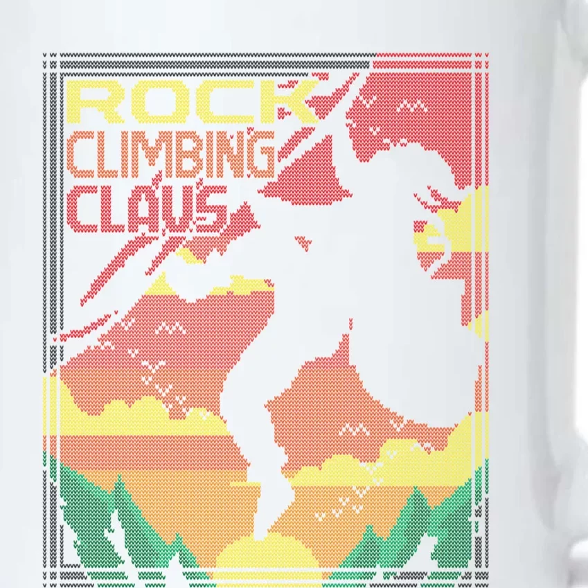 Rock Climbing Santa Claus Climber Ugly Christmas Sweater Gift Black Color Changing Mug