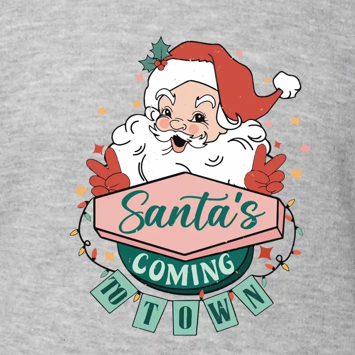 Retro Christmas Santa Baby Love Christmas Toddler Sweatshirt