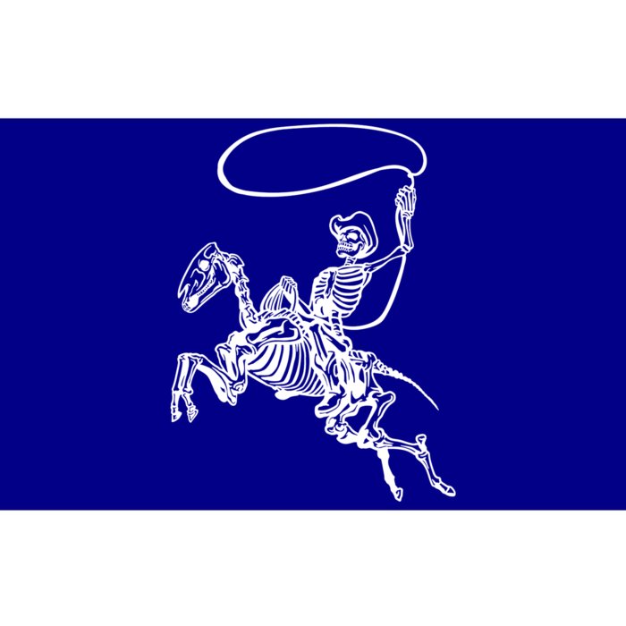 Retro Cow Skeleton Lassoing Western Country Horse Lovers Cute Gift Bumper Sticker