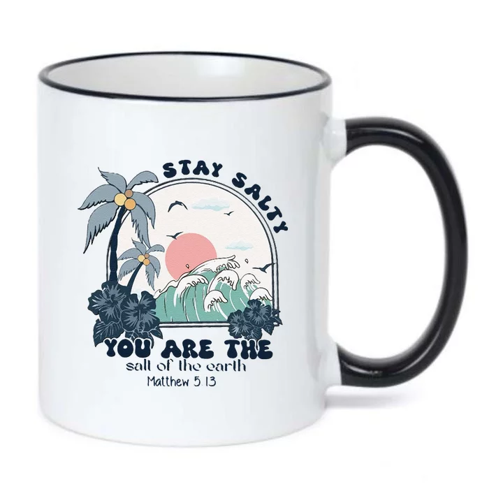 Retro Christian Stay Salty Black Color Changing Mug