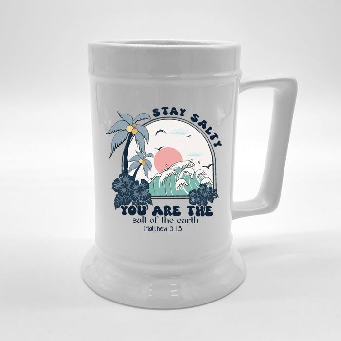 Retro Christian Stay Salty Front & Back Beer Stein