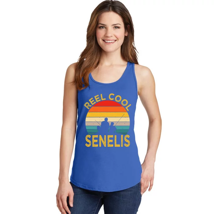 Reel Cool Senelis Fishing Daddy Vintage Grandpa Fathers Day Gift Ladies Essential Tank