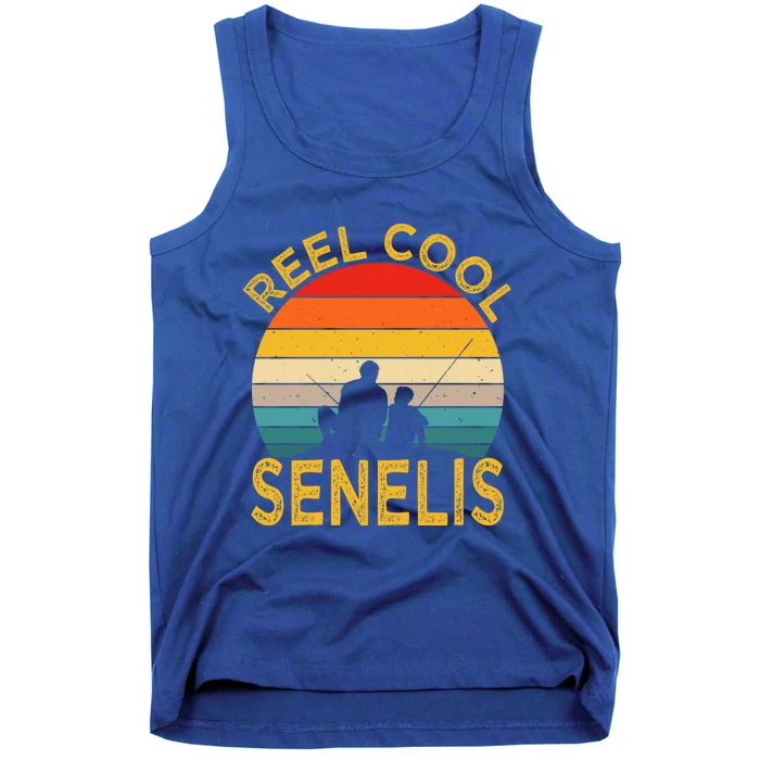 Reel Cool Senelis Fishing Daddy Vintage Grandpa Fathers Day Gift Tank Top