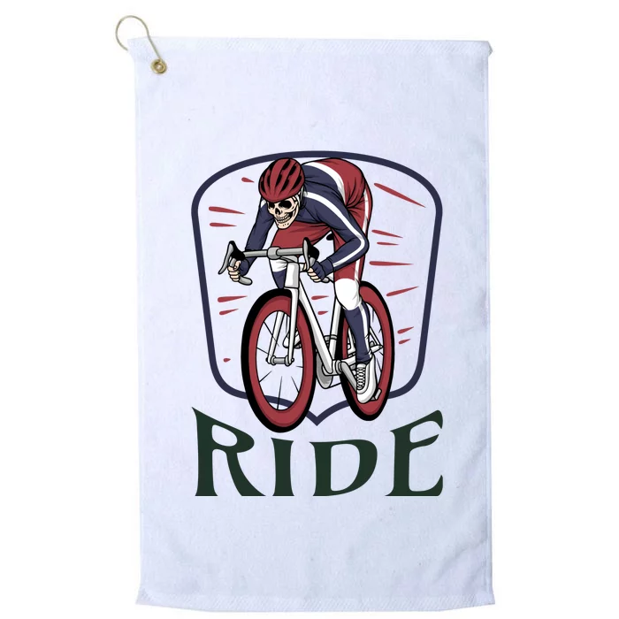 Ride Cycle Skeleton Platinum Collection Golf Towel