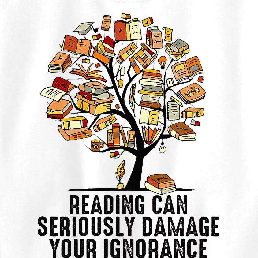 Reading Can Seriously Damage Your Ignorance Book Lover Kids Sweatshirt