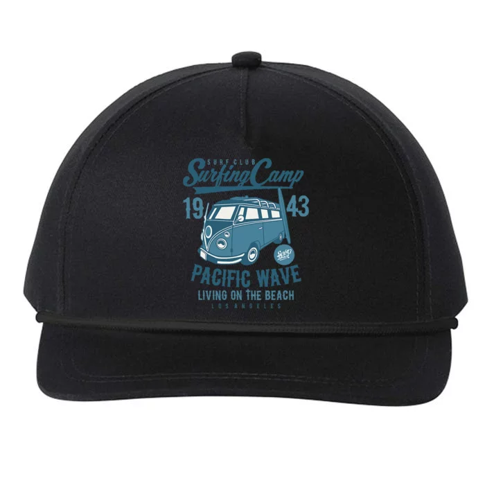 Retro California Surf Vintage Pacific Beach Long Board Wave Snapback Five-Panel Rope Hat