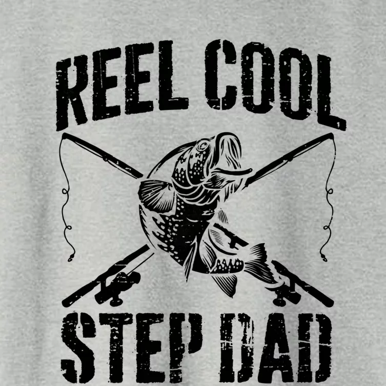 Reel Cool Step Dad Fishing Daddy Fathers Day Dad Cute Gift Women's Crop Top Tee