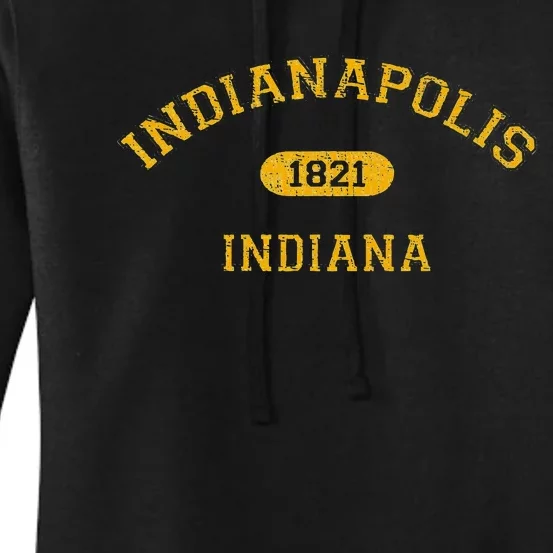 Retro College Style Indianapolis Indiana 1821 Women's Pullover Hoodie