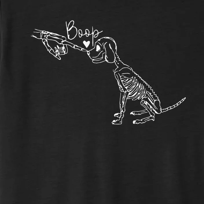 Retro Cute Skeleton Hand Boop Dog Funny Halloween Gift ChromaSoft Performance T-Shirt