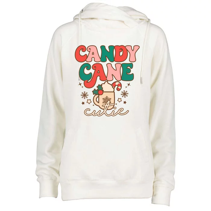 Retro Christmas Santa Clause Reindeer Jolly Tis The Season Cute Gift Womens Funnel Neck Pullover Hood