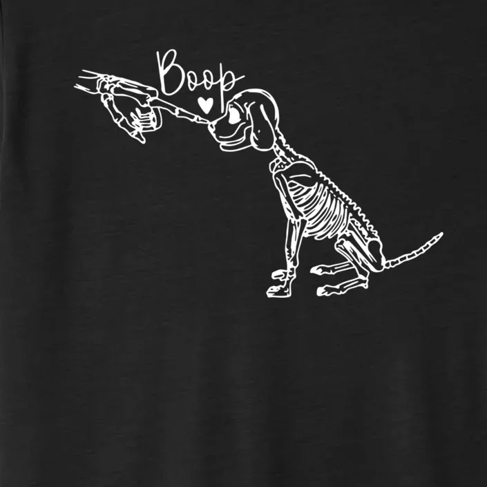 Retro Cute Skeleton Hand Boop Dog Funny Halloween ChromaSoft Performance T-Shirt