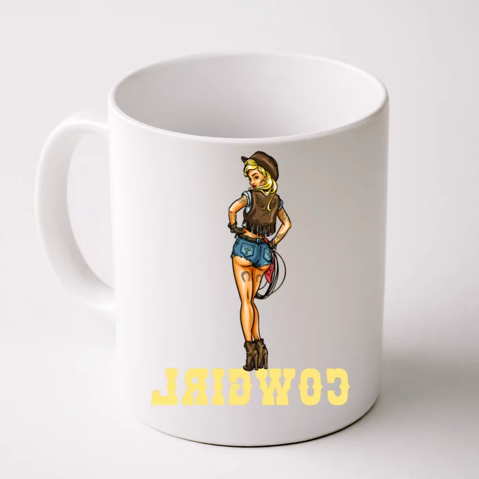 Reverse Cowgirl Sexy Lady Logo Front & Back Coffee Mug