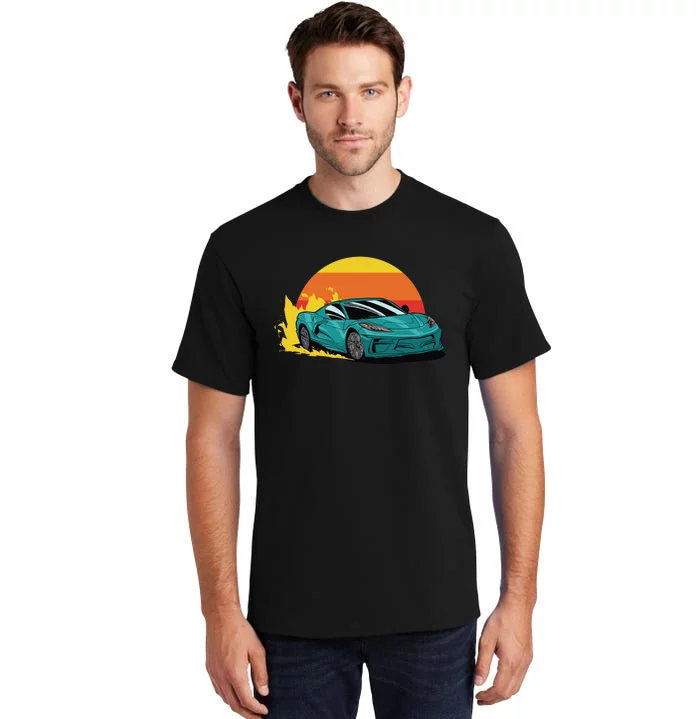 Race Car Sunset Tall T-Shirt