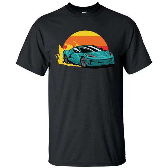 Race Car Sunset Tall T-Shirt