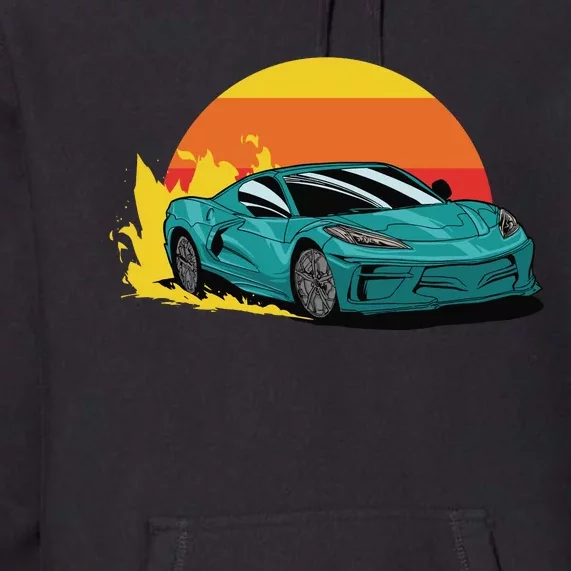 Race Car Sunset Premium Hoodie