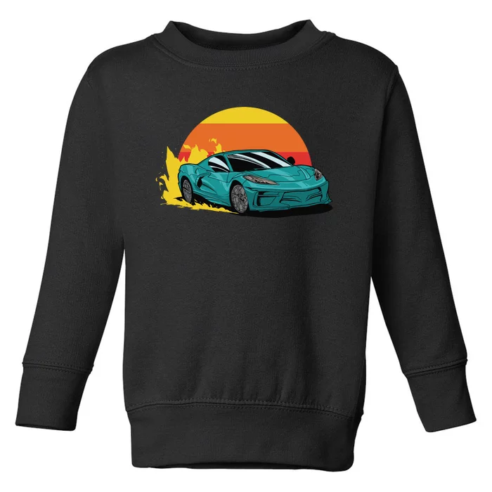 Race Car Sunset Toddler Sweatshirt