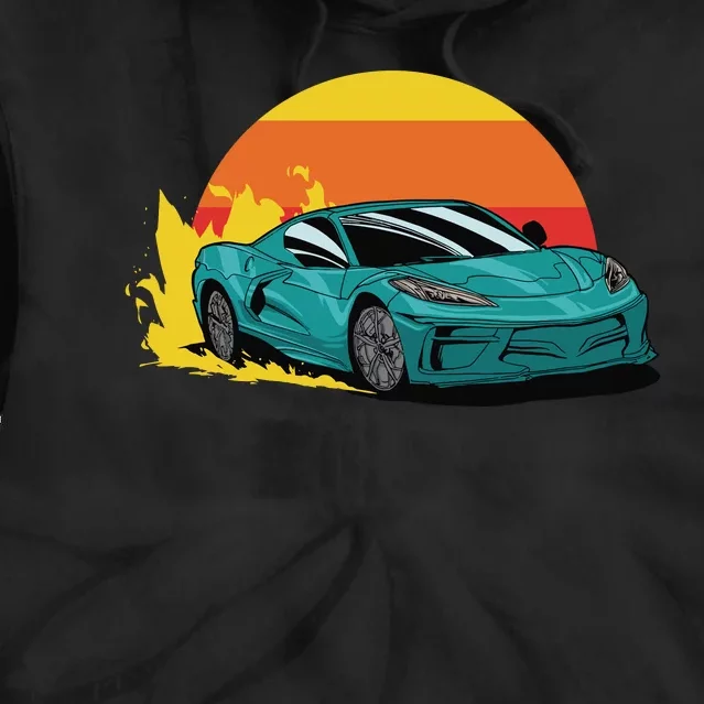 Race Car Sunset Tie Dye Hoodie