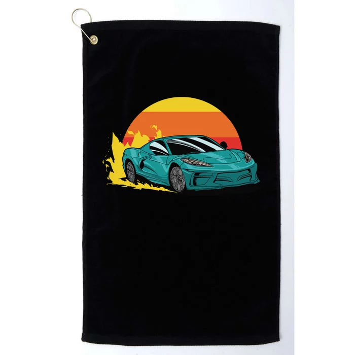 Race Car Sunset Platinum Collection Golf Towel