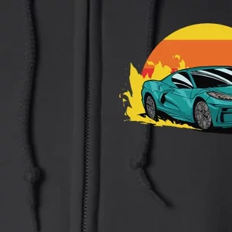 Race Car Sunset Full Zip Hoodie