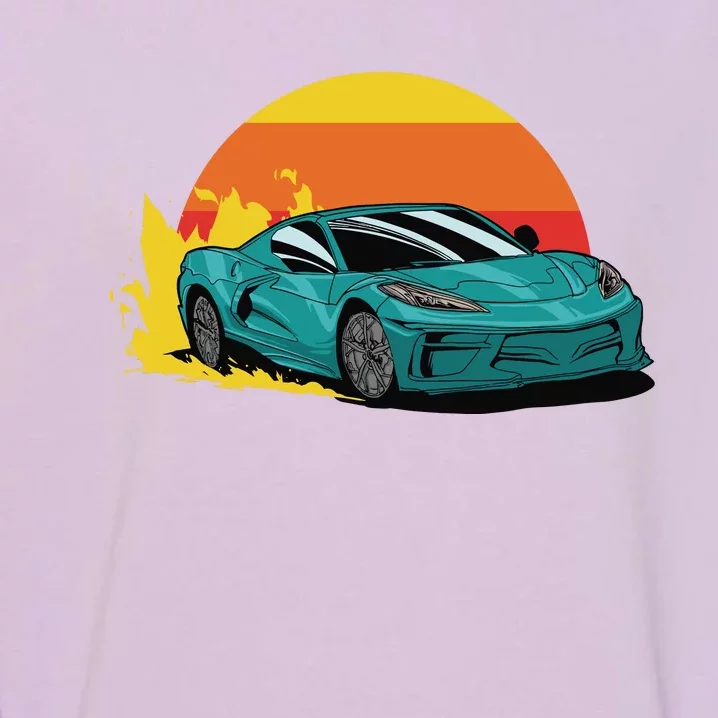 Race Car Sunset Garment-Dyed Sweatshirt