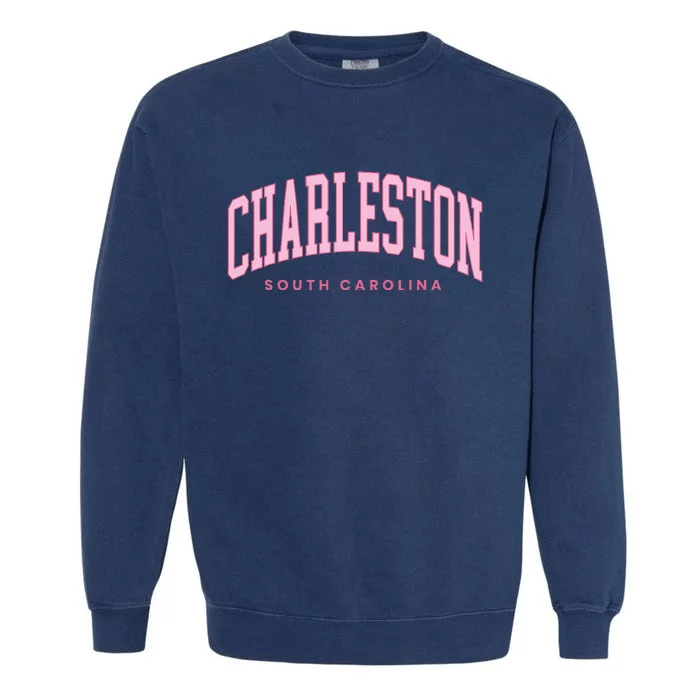 Retro Charleston South Carolina Preppy Throwback Girl Garment-Dyed Sweatshirt