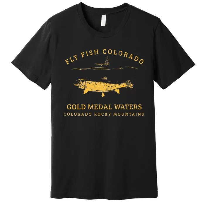 Retrostyle Colorado Trout Fly Fishing Premium T-Shirt