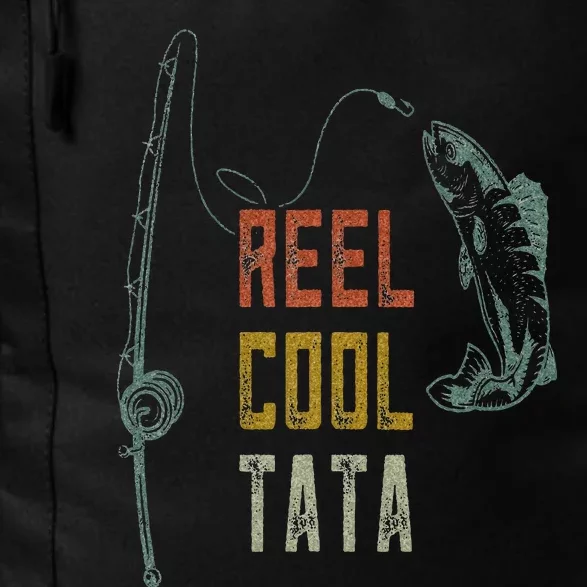 Reel Cool Tata Fishing  Fun Fathers Day Indian Grandpa Daily Commute Backpack