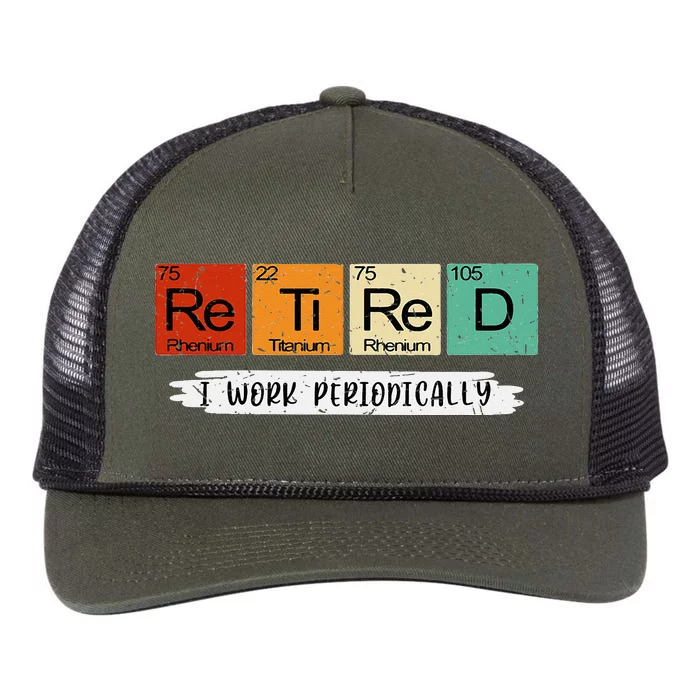 Retired Chemistry Teacher Science Retirement Gifts Chemistry Retro Rope Trucker Hat Cap