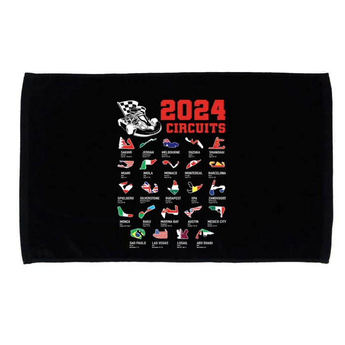 Racing Circuit Track Car Fan Race Lover 2024 Calendar Microfiber Hand Towel