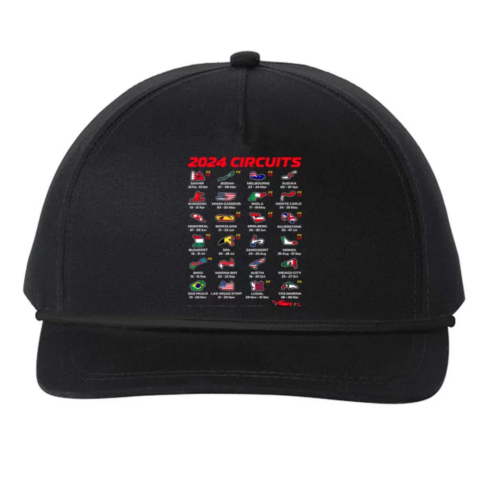 Racing Circuit Track Car Fan Race Lover 2024 Calendar Snapback Five-Panel Rope Hat