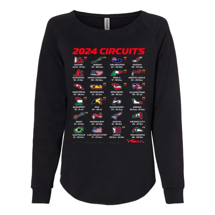 Racing Circuit Track Car Fan Race Lover 2024 Calendar Womens California Wash Sweatshirt