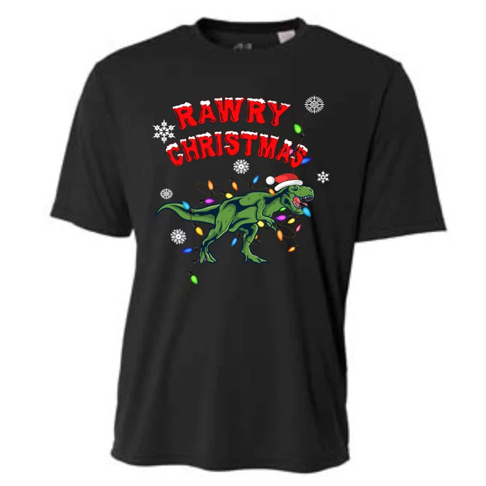 Rawry Christmas Tree Rex Gift Cooling Performance Crew T-Shirt