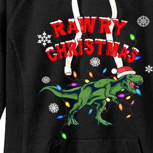 Rawry Christmas Tree Rex Gift Women's Fleece Hoodie