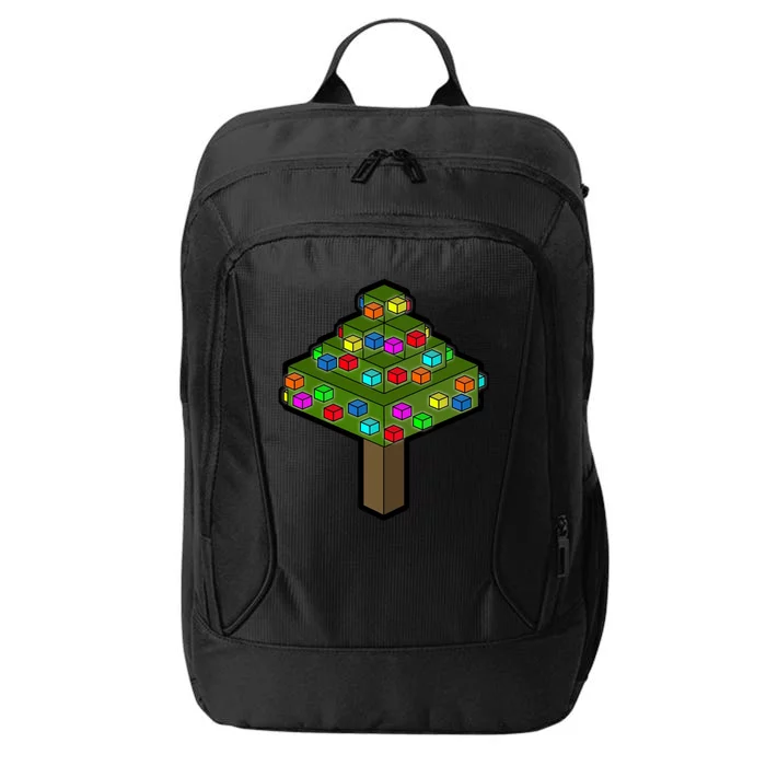 Retro Christmas Tree Blocks Gaming Craft City Backpack