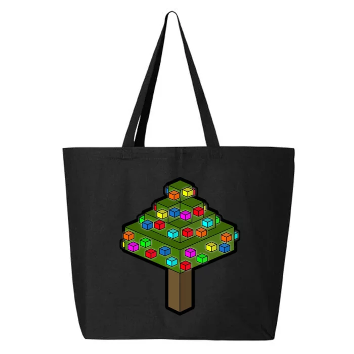 Retro Christmas Tree Blocks Gaming Craft 25L Jumbo Tote