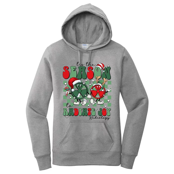 Radiology Christmas Tis The Season To Radiate Joy Xray Tech Women's Pullover Hoodie