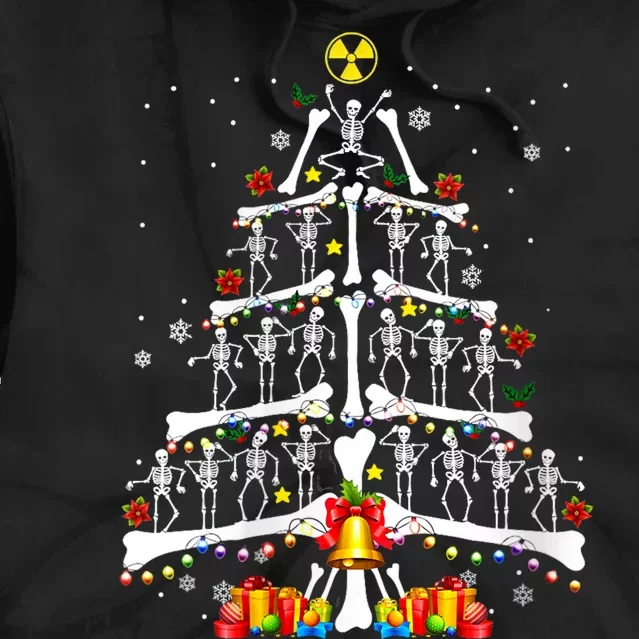 Radiology Christmas Tree Holiday Season Tie Dye Hoodie